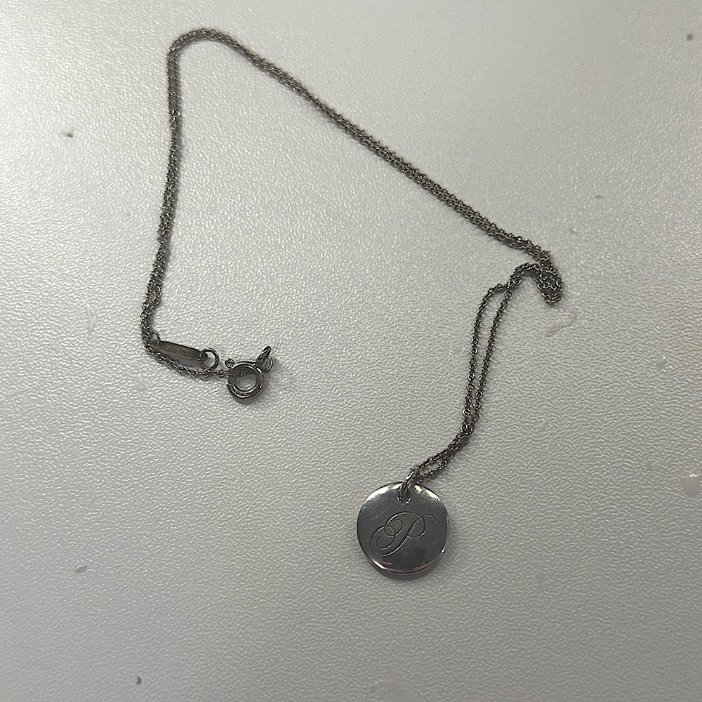 Tiffany & Co initial necklace